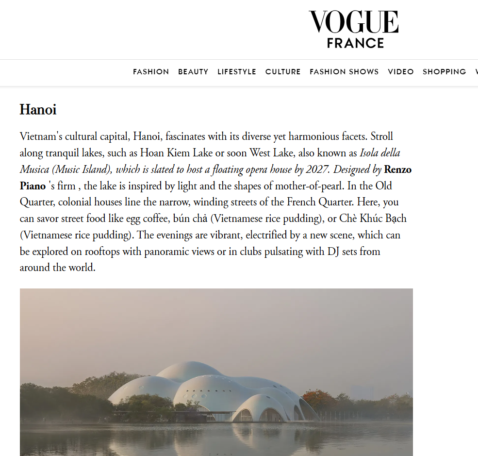 Du khách trên toàn thế giới đang dần biết tới biểu tượng mới bên Hồ Tây