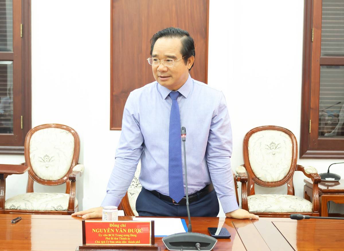 Phó Bí thư Thành ủy, Chủ tịch UBND TP.Hồ Chí Minh Nguyễn Văn Được phát biểu tại buổi lễ