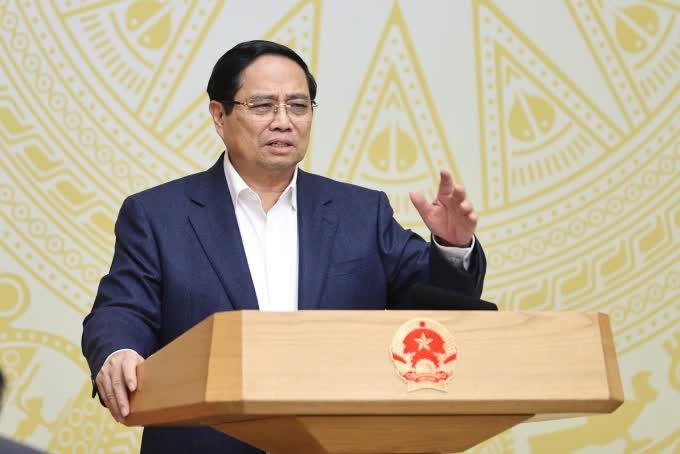 Thủ tướng Phạm Minh Chính phát biểu chiều 12/1. Ảnh: Nhật Bắc