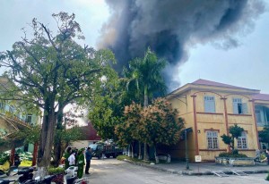 Cháy xưởng lao động thuộc Trại giam Quảng Ninh, thiệt hại ước khoảng 750 triệu đồng