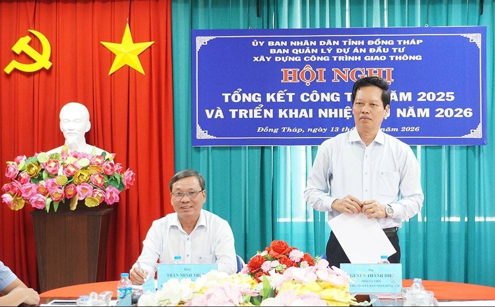 Đồng Tháp: Ban Quản lý dự án giao thông tỉnh giải ngân 100% vốn đầu tư công