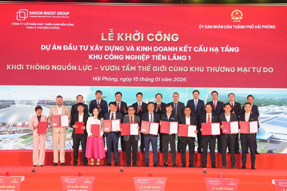 Khởi công Khu công nghiệp Tiên Lãng 1 – Bước tiến chiến lược trong phát triển hạ tầng công nghiệp bền vững tại Hải Phòng