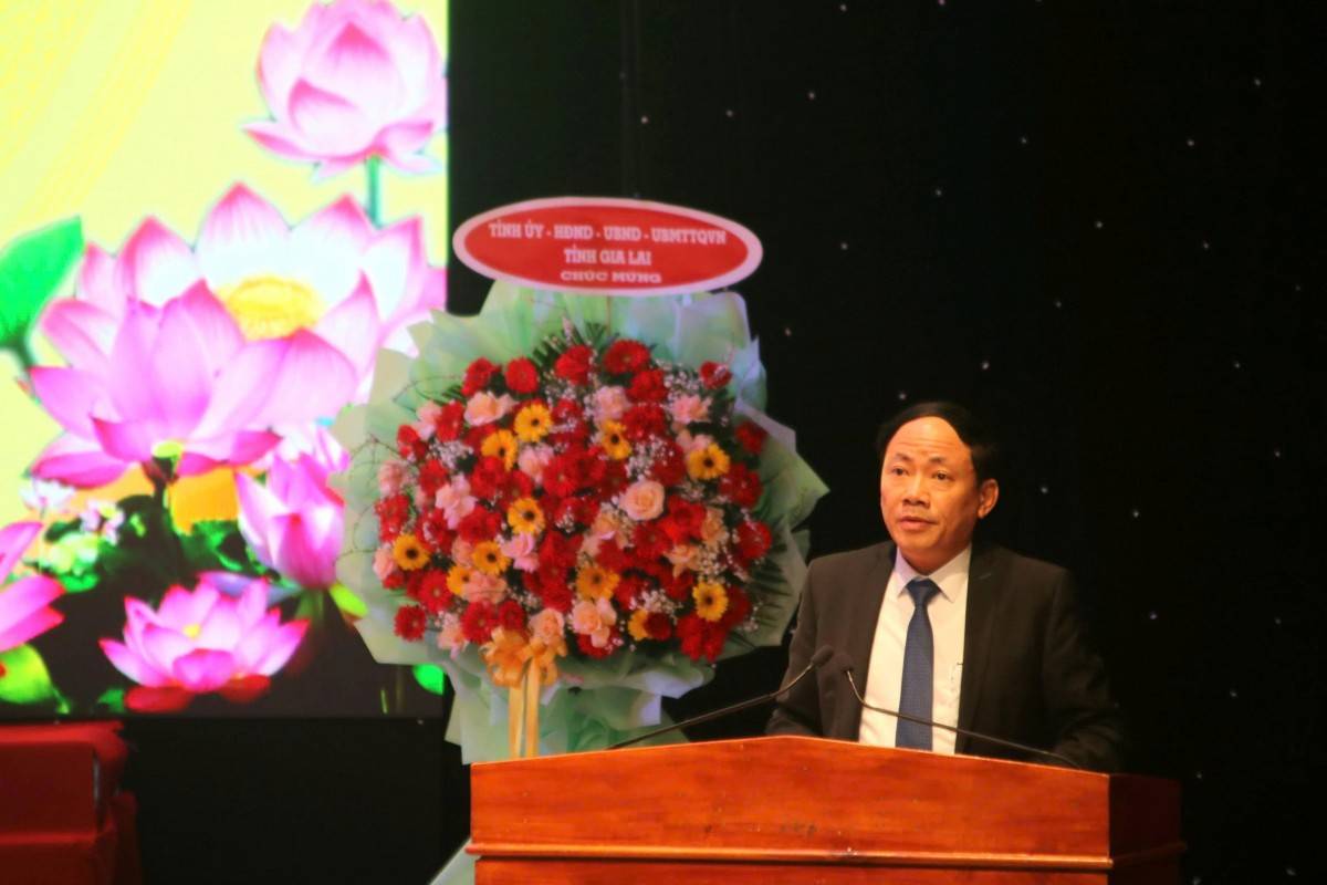 Ông Phạm Anh Tuấn - Chủ tịch UBND tỉnh Gia Lai phát biểu tại Hội nghị.