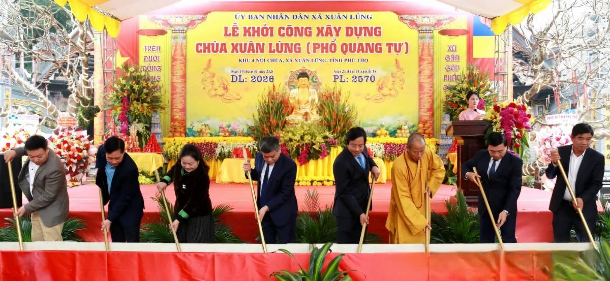Phú Thọ: 40 tỷ đồng hồi sinh di tích hơn 800 năm tuổi chùa Xuân Lũng