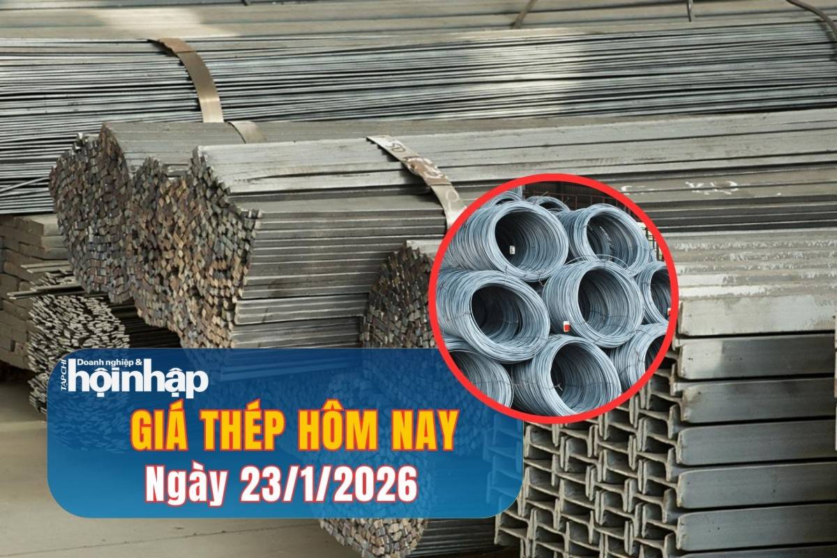 Giá thép hôm nay 22/1/2026: Quặng sắt giảm sâu, thép duy trì đà tăng