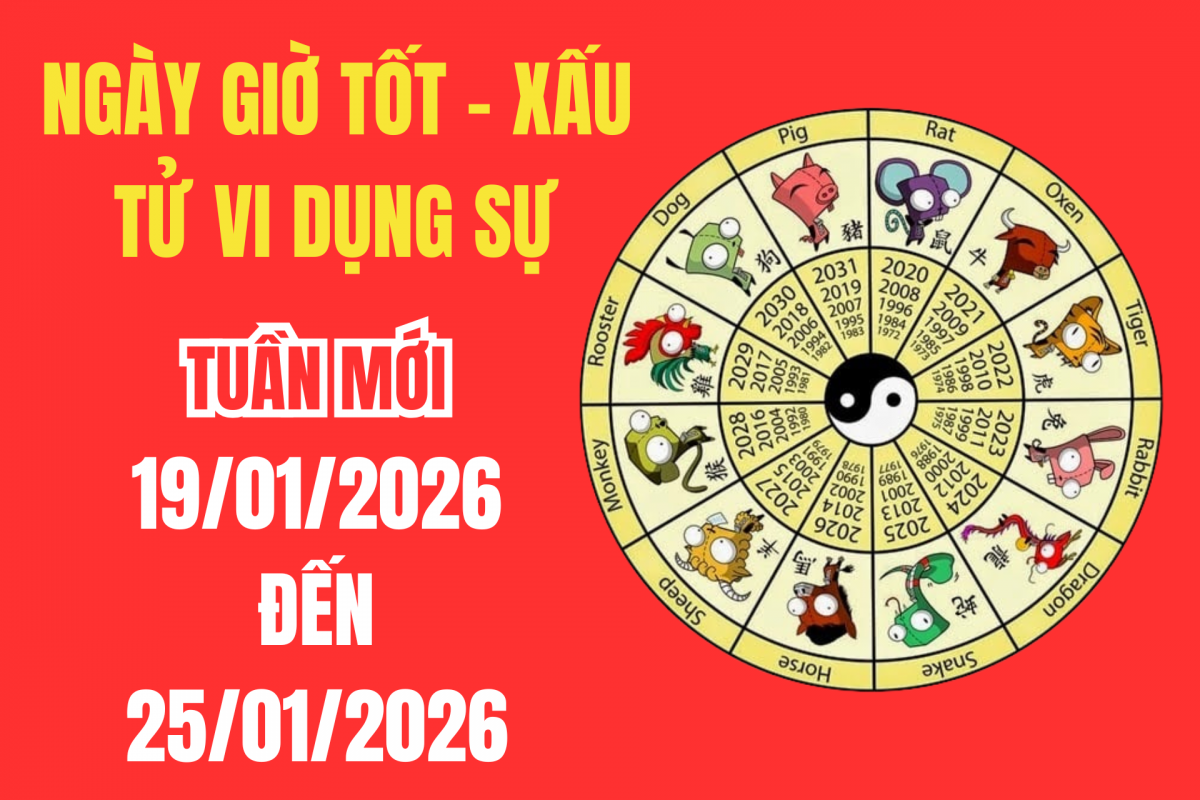 Xem ngày giờ tốt xấu – Tử vi tuần mới từ 19/1 - 25/1/2026: Chi tiết ngày đẹp, giờ tốt để khai trương, động thổ, xuất hành ký kết hợp đồng