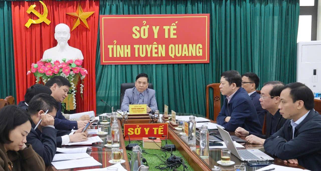 Nguyễn Thành Hưng, Giám đốc Sở Y tế dự và chủ trì điểm cầu tỉnh Tuyên Quang