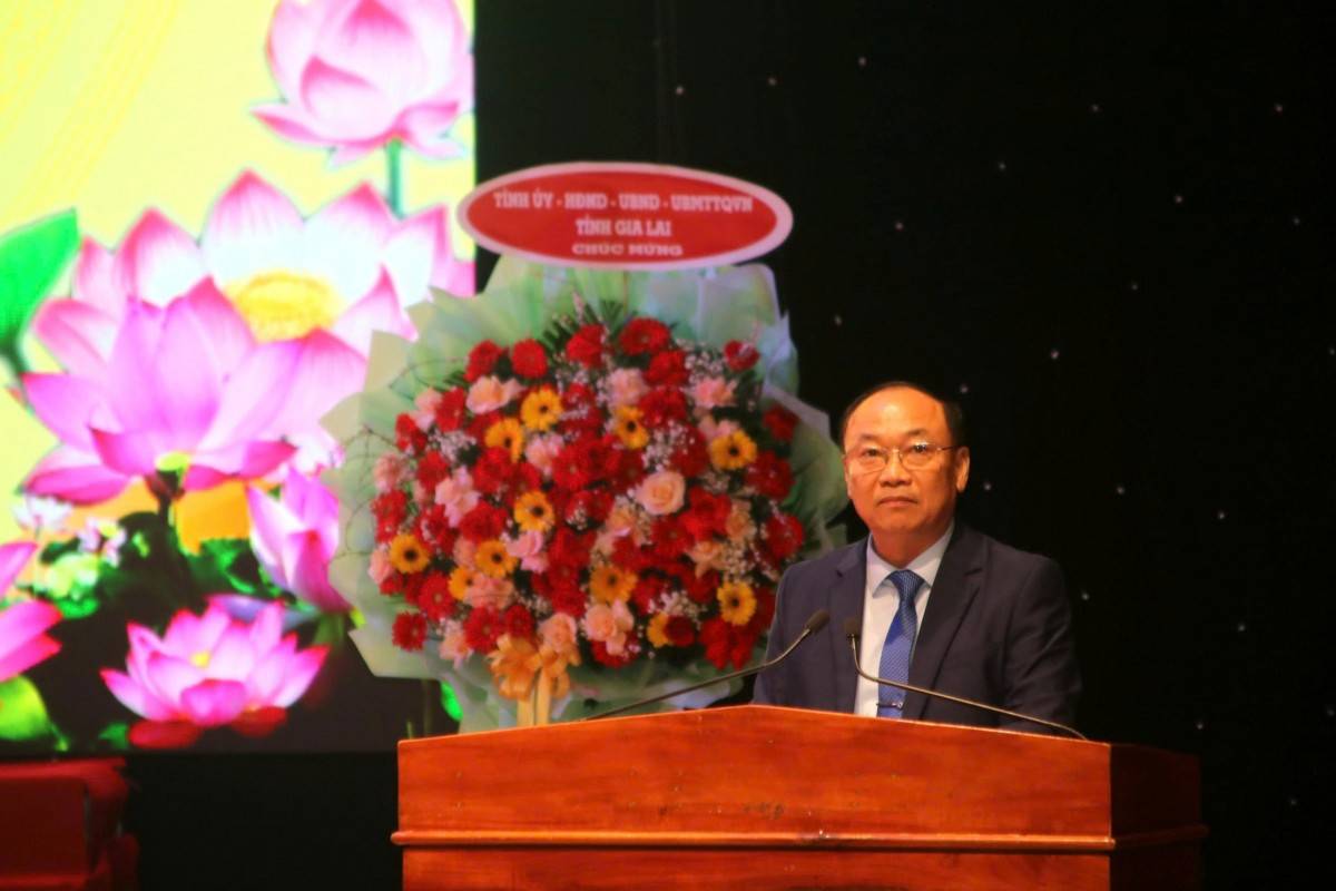 Bí thư Tỉnh ủy Gia Lai Thái Đại Ngọc phát biểu tại Hội nghị giao chỉ tiêu phát triển kinh tế - xã hội năm 2026.