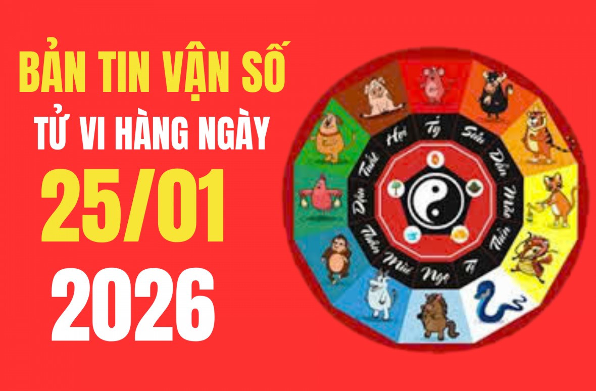 Tử vi - Vận số ngày 25/01/2026: Bình địa Mộc giúp kích hoạt tài lộc và an khang