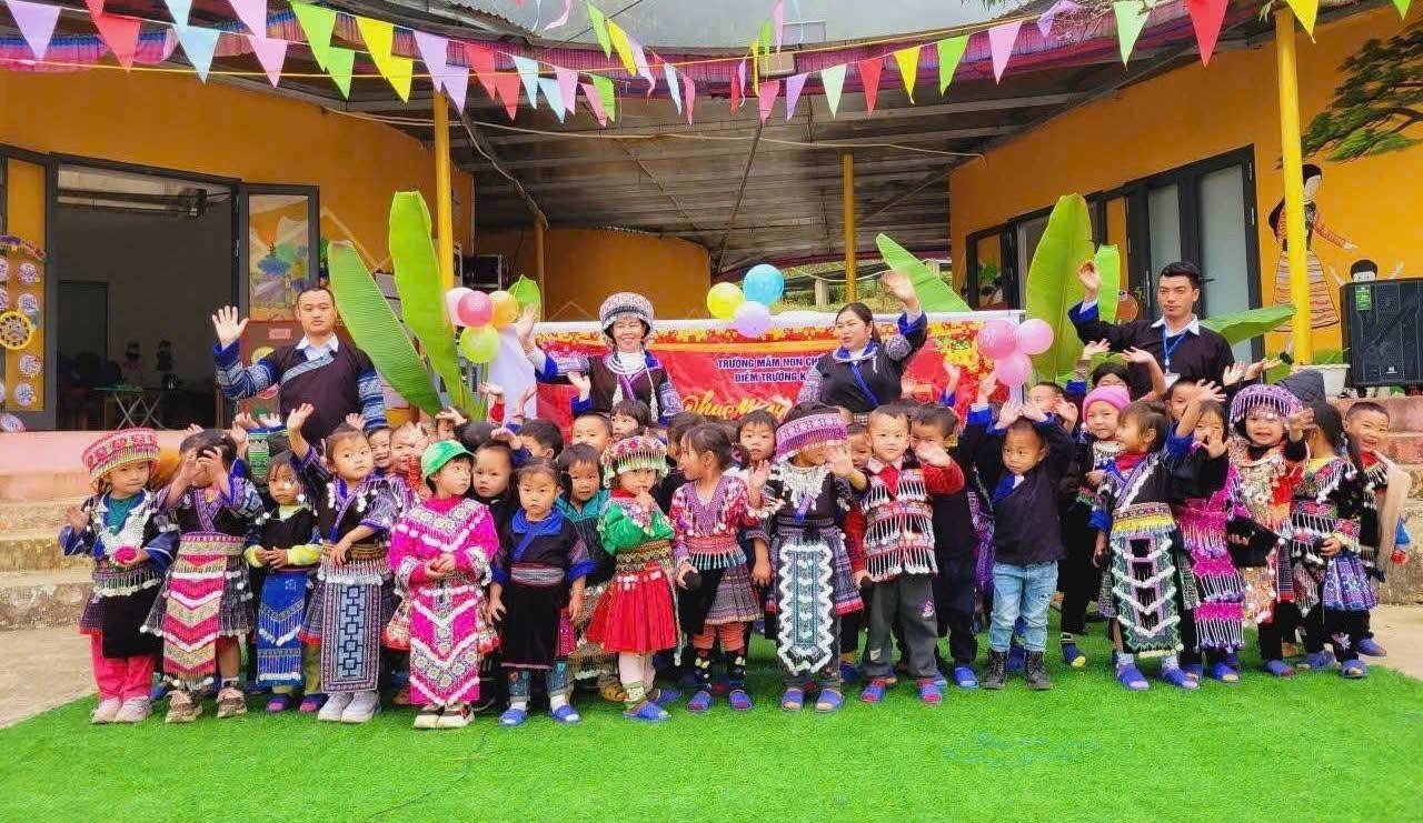 Tết về nơi rẻo cao: Ngày hội Xuân ấm áp của trẻ mầm non Kể Cả, xã Chế Tạo, Lào Cai