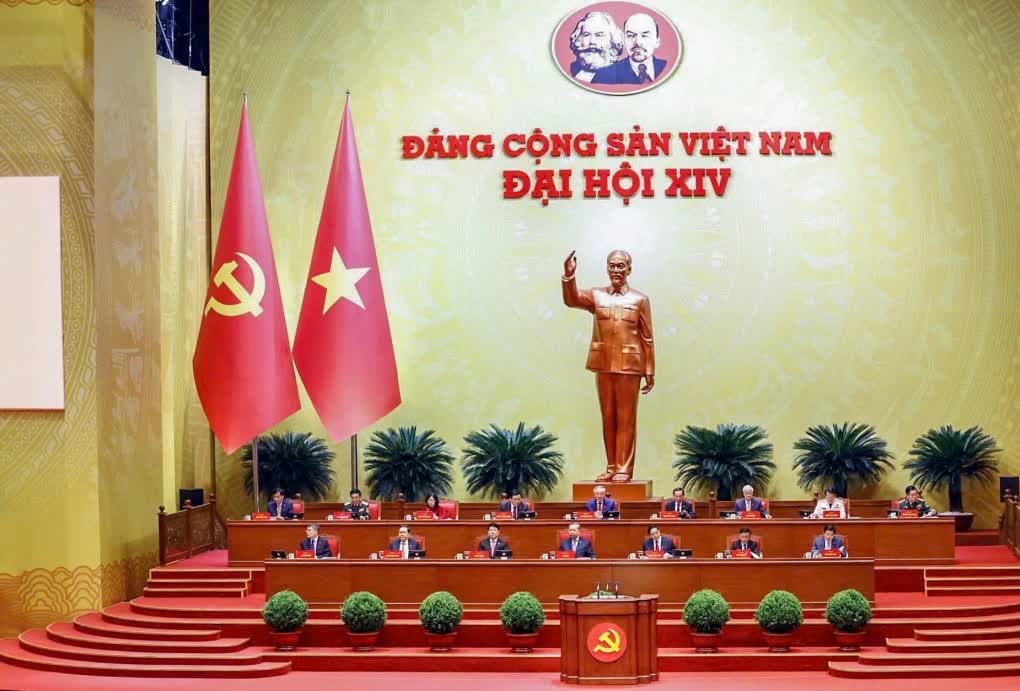 Đại hội XIV tại phiên họp sáng 21/1. Ảnh: TTXVN