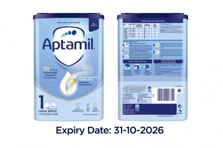 Bộ Y tế phát cảnh báo về sữa công thức Aptamil bị thu hồi tại châu Âu