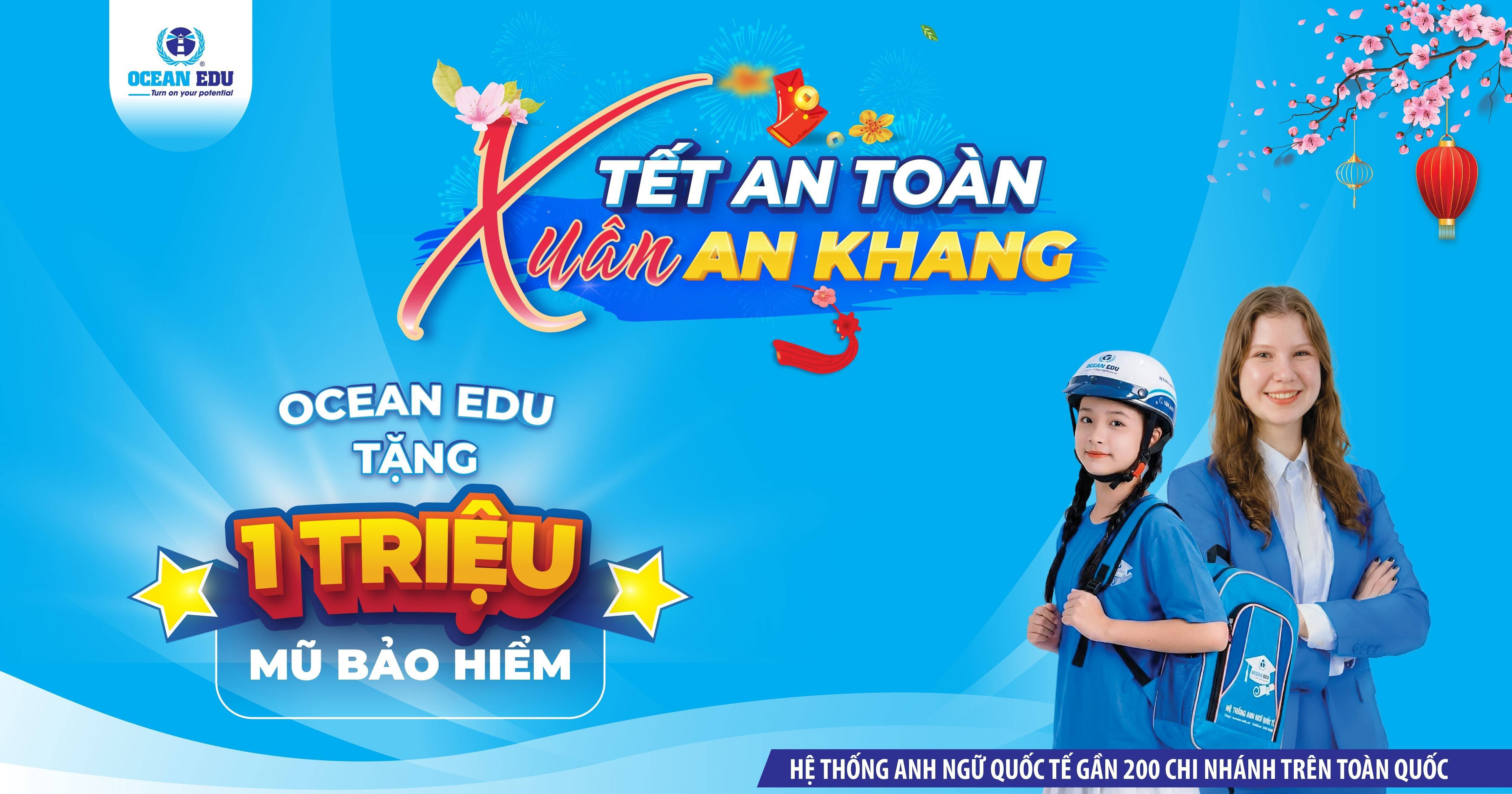 Ocean Edu trao tặng 1 triệu mũ bảo hiểm trong chiến dịch Tết An Toàn – Xuân An Khang