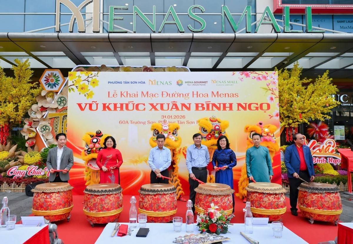 Đường hoa, Xuân Bính Ngọ 2026,Menas,Tân Sơn Nhất, Phường Tân Sơn Hoà 1