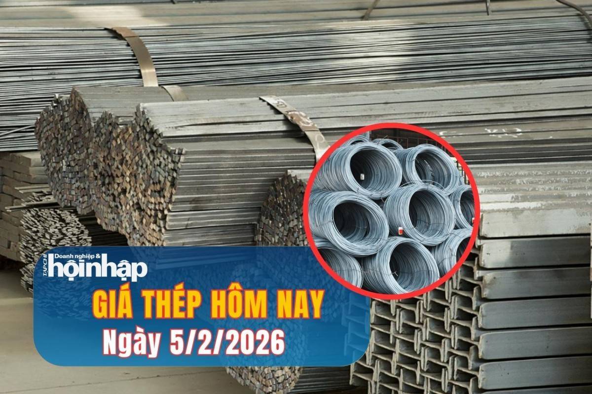 Giá thép hôm nay 5/2/2026: Thị trường phân hóa, giá thép Mỹ tiếp đà tăng