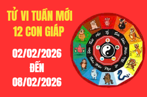Tử vi tuần mới 12 con giáp từ 02/02 – 08/02/2026: con giáp nào cơ hội gặp quý nhân, lội ngược dòng ngoạn mục?