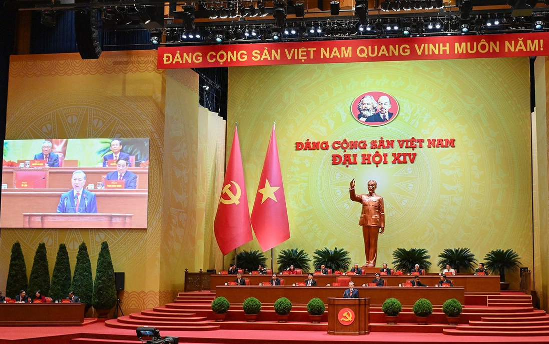 Tổng Bí thư Tô Lâm phát biểu tại phiên bế mạc Đại hội đại biểu toàn quốc lần thứ XIV của Đảng Cộng sản Việt Nam, chiều 23/1/2026.