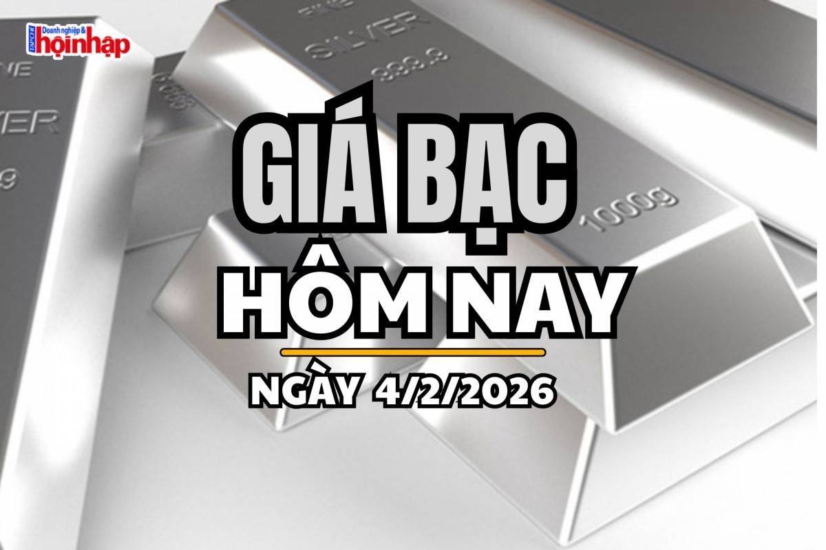 Giá bạc hôm nay 4/2/2026: Giá bạc đảo chiều bật tăng mạnh