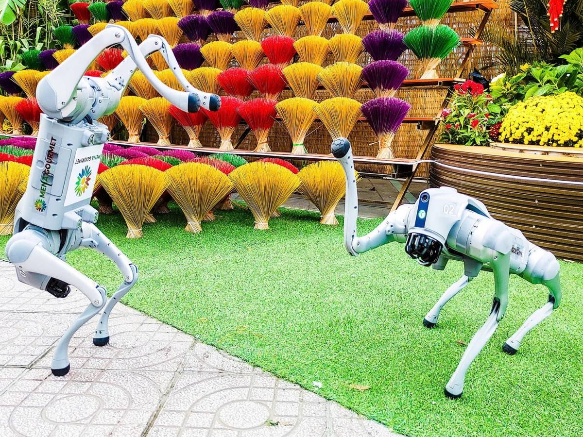 Menas Group,robot chó AI,robot bốn chân sinh học,trợ lý ảo thực thể, AI trong dịch vụ 2