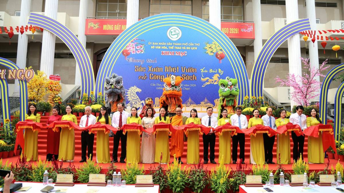 Cần Thơ tổ chức Chương trình “Sắc Xuân miệt vườn” và “Công viên Sách Xuân” Bính Ngọ 2026 chào xuân