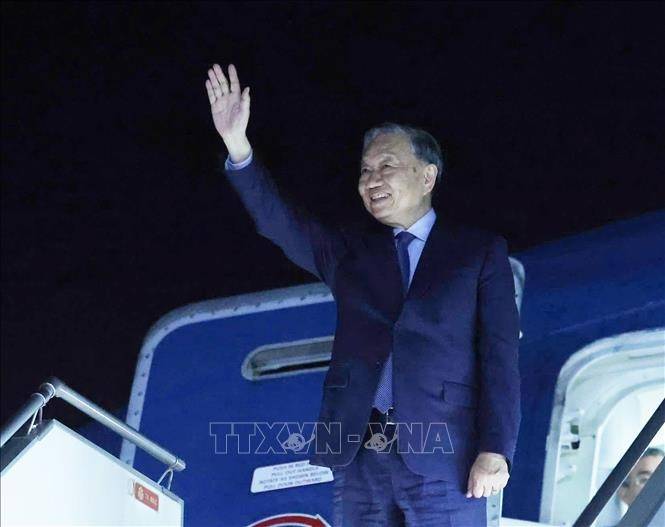 Tổng Bí thư Tô Lâm rời Phnom Penh về nước - Ảnh: TTXVN