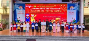 Lan tỏa yêu thương trong chương trình “Xuân kết nối – Tết yêu thương” tại Trường Tiểu học Chu Văn An