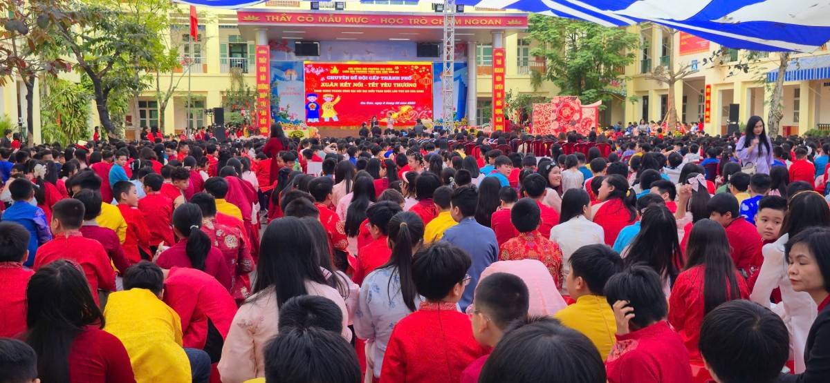 Lan tỏa yêu thương trong chương trình “Xuân kết nối – Tết yêu thương” tại Trường Tiểu học Chu Văn An