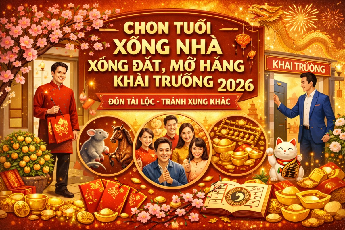 Chọn tuổi xông nhà, xông đất năm 2026 để đón tài lộc đầu năm