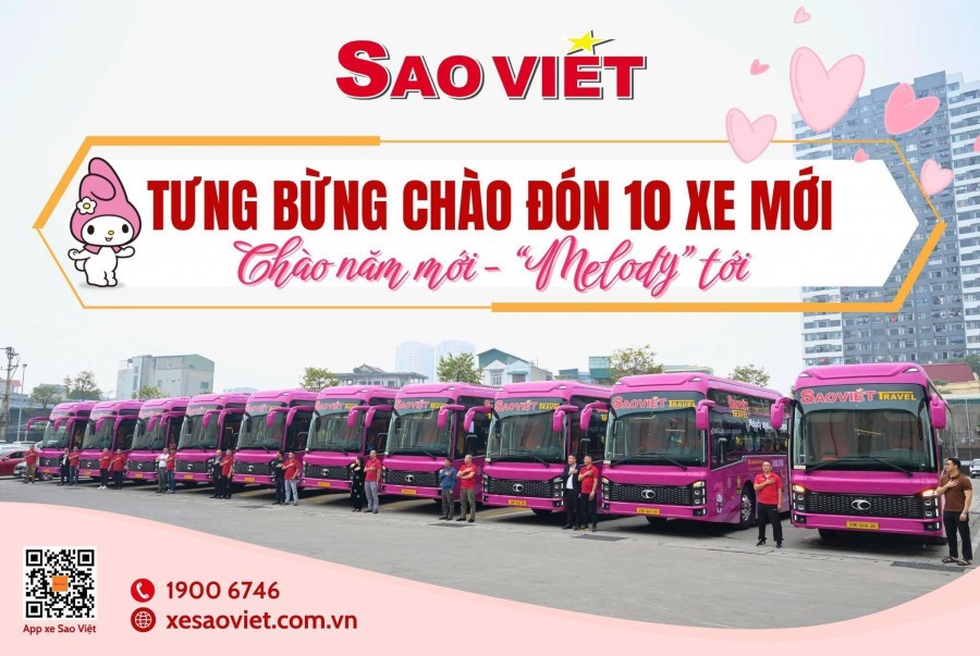 Sao Việt Travel đón lô 10 xe hồng Melody, mang sắc màu cảm xúc lên những hành trình đầu năm