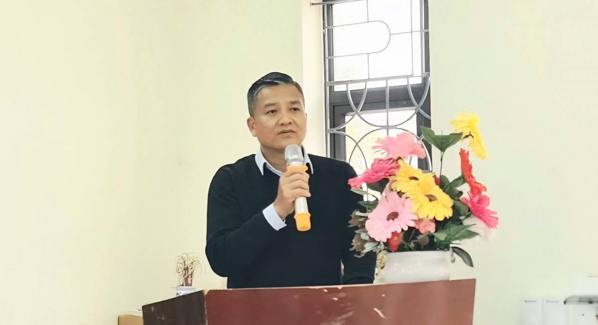 Ông Đoàn Hùng Vương Phó GĐ Cty TNHH TM & DV VINA.HP phát biểu tại buổi lễ