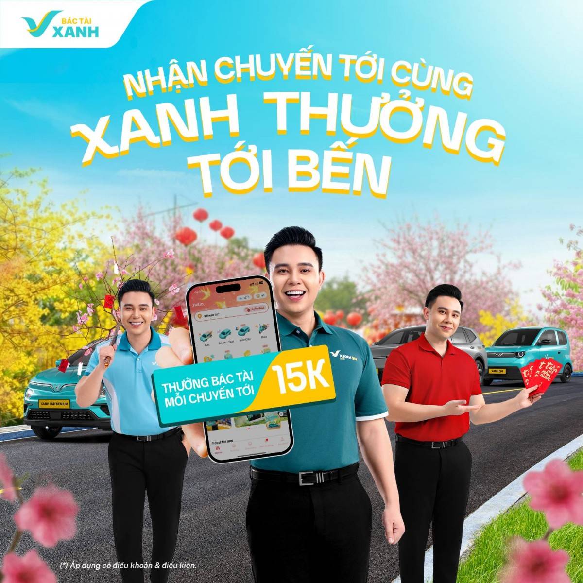 Xanh SM nâng chuẩn giữ chuyến, thưởng lớn cho bác tài nhận chuyến đều dịp Tết 2026