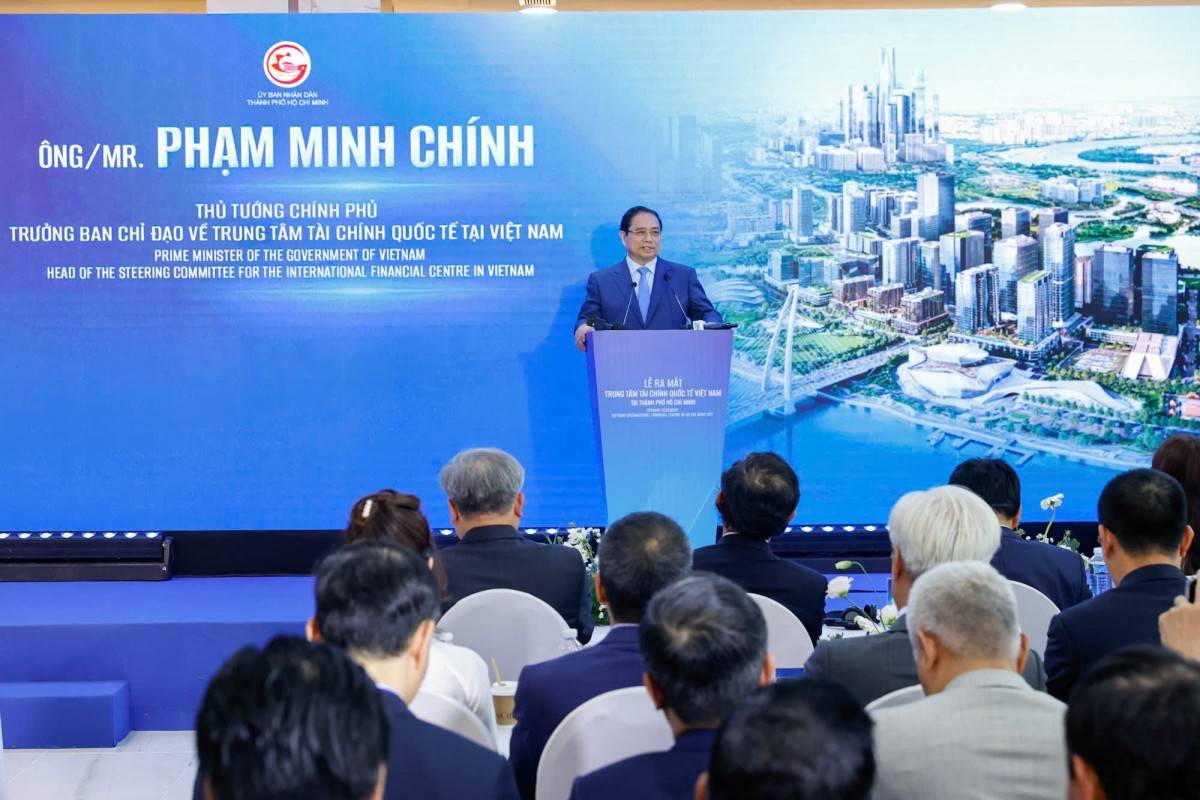 Thủ tướng Chính phủ tuyên bố ra mắt Trung tâm Tài chính quốc tế Việt Nam tại TP Hồ Chí Minh