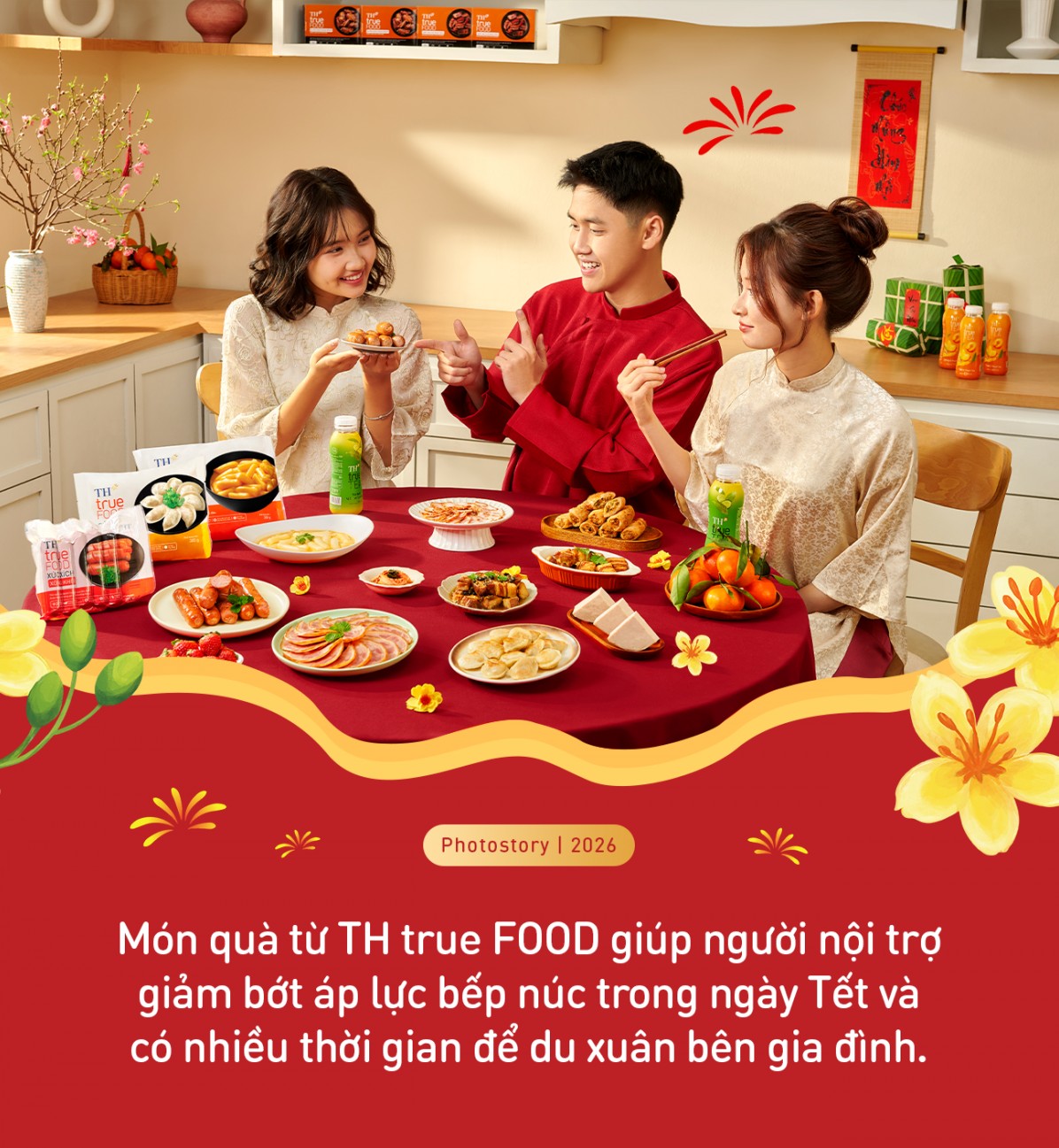 Tết nhẹ gánh bếp núc vẫn trọn vị sum vầy cùng TH true FOOD