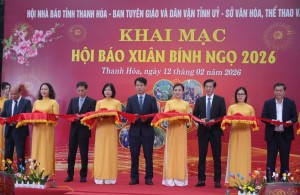 Thanh Hoá: Trên 350 ấn phẩm báo chí trưng bày tại Khai mạc Hội báo Xuân Bính Ngọ