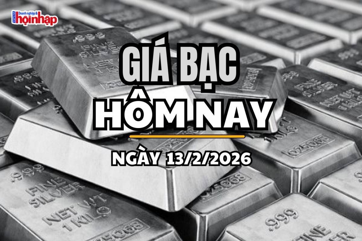 Giá bạc hôm nay 13/2/2026: Giá bạc trong nước lao dốc theo đà giảm hơn 6 USD/ounce của thế giới