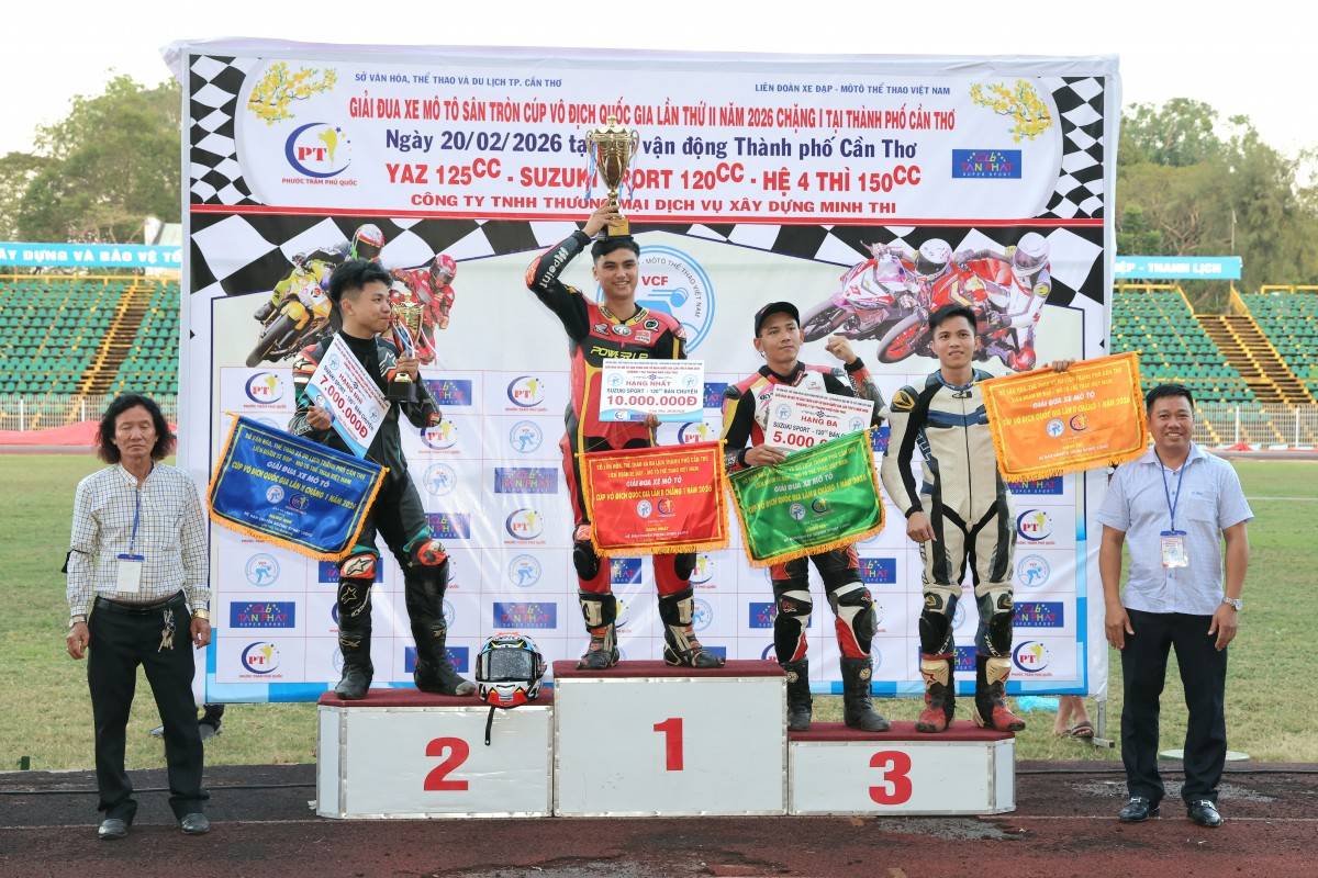 Cần Thơ : Sôi động Giải đua xe mô tô sân tròn Cúp Vô địch Quốc gia năm 2026 chào đón Xuân Bính Ngọ