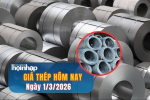 Giá thép hôm nay 1/3/2026: Thép cây khởi sắc, quặng sắt lao dốc