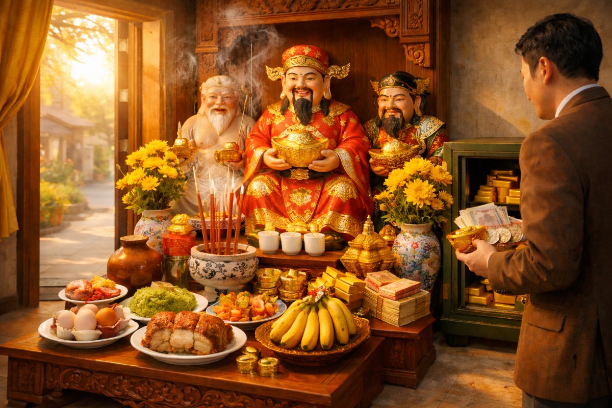 Khung giờ vàng cúng Tết Thần Tài 2026 chuẩn nhất để rước lộc vào nhà