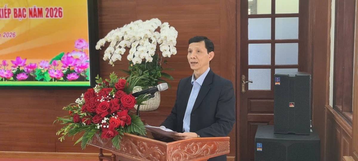 Ông Đỗ Thanh Bình PGĐ Sở Văn hóa thể thao du lịch thông tin về lễ hội mùa xuân Côn Sơn Kiếp Bạc