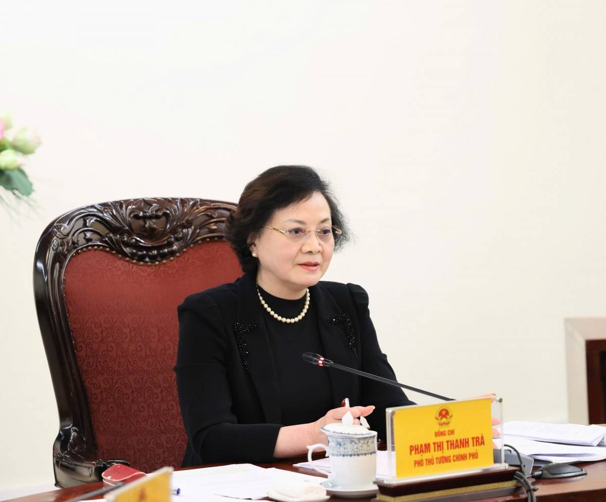 Bí thư Trung ương Đảng, Phó Thủ tướng Phạm Thị Thanh Trà chủ trì cuộc họp - Ảnh: VGP