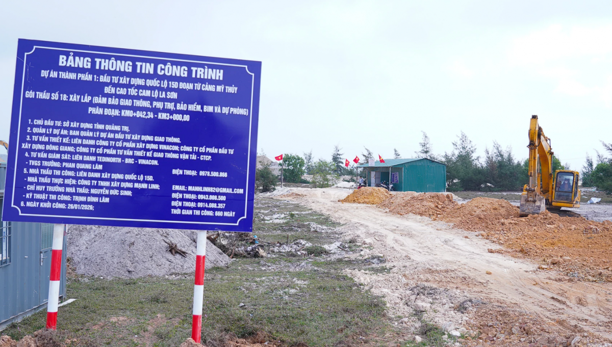 Quảng Trị tăng tốc thi công các công trình trọng điểm ngay sau Tết