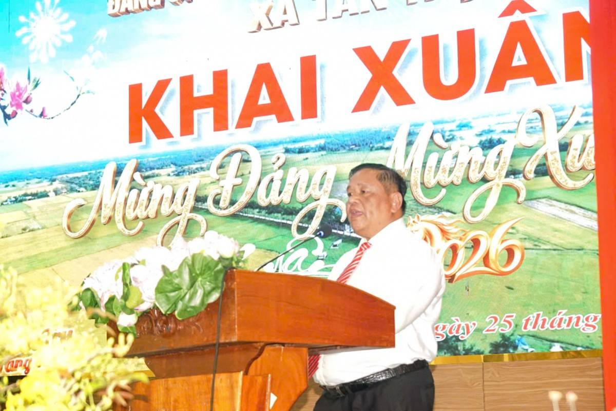 ông Đặng Hoàng Tuấn – Tỉnh ủy viên, Bí thư Đảng ủy xã Tân Trụ 