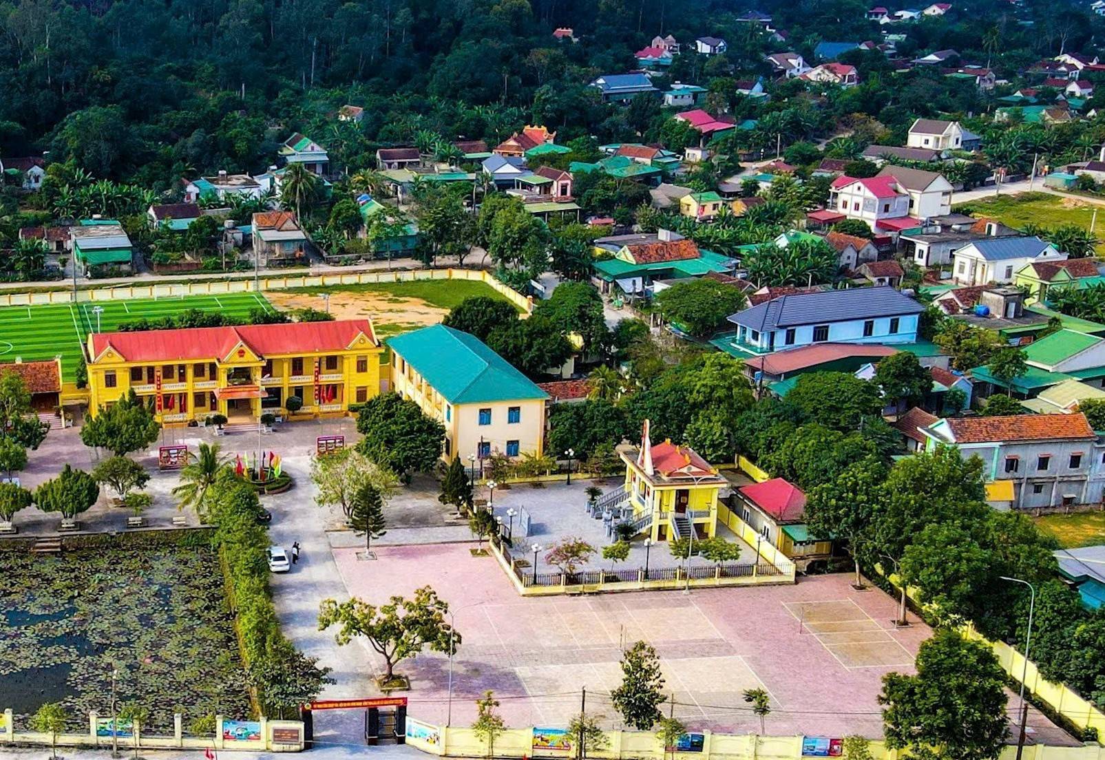 Một góc xã Thần Lĩnh nhìn từ trên cao