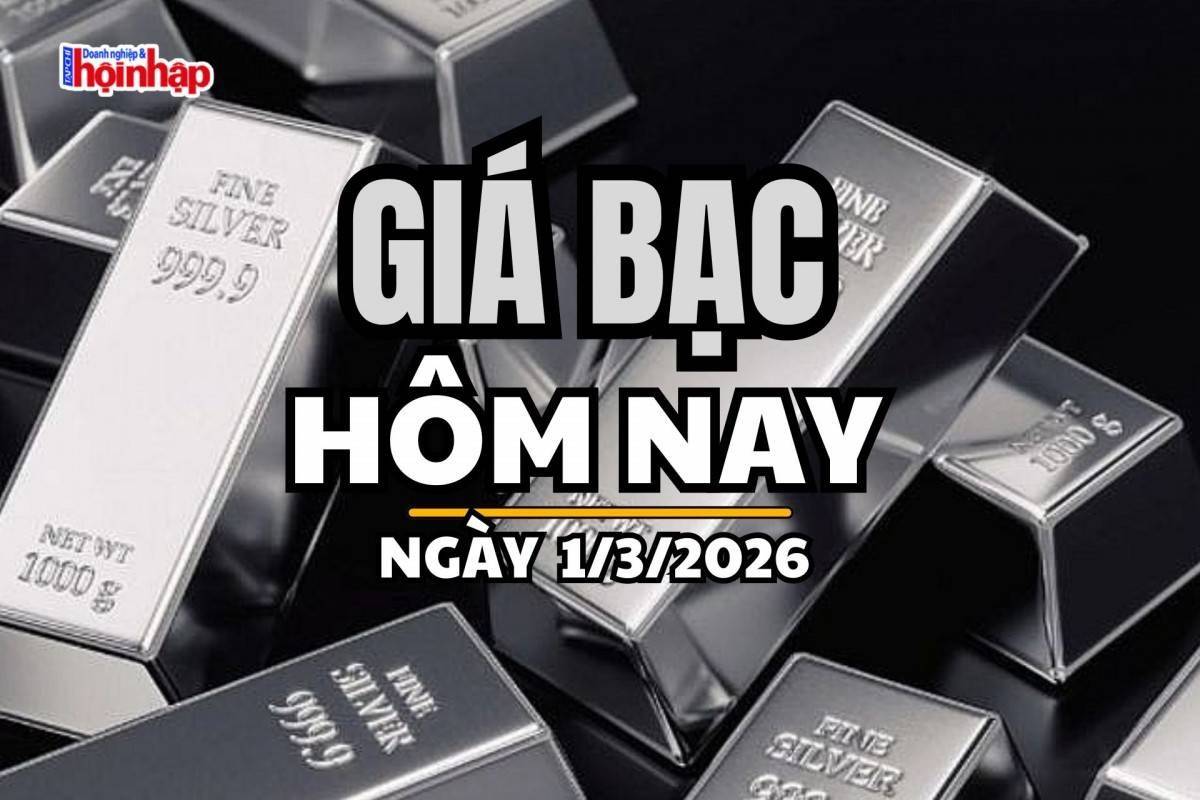 Giá bạc hôm nay 1/3/2026: Giá bạc tiếp đà tăng nhẹ, bạc Phú Quý bứt tốc mạnh