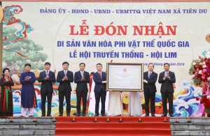 Hội Lim - Bắc Ninh đón nhận danh hiệu Di sản văn hóa phi vật thể Quốc gia