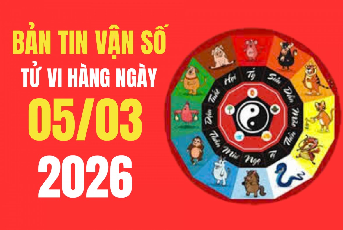 Tử vi - Vận số ngày 5/3/2026: Thành Đầu Thổ vượng khí, 4 con giáp đón lộc lớn
