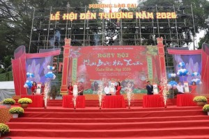 Khai bút đầu xuân, lan tỏa mạch nguồn hiếu học tại Đền Thượng - Lào Cai