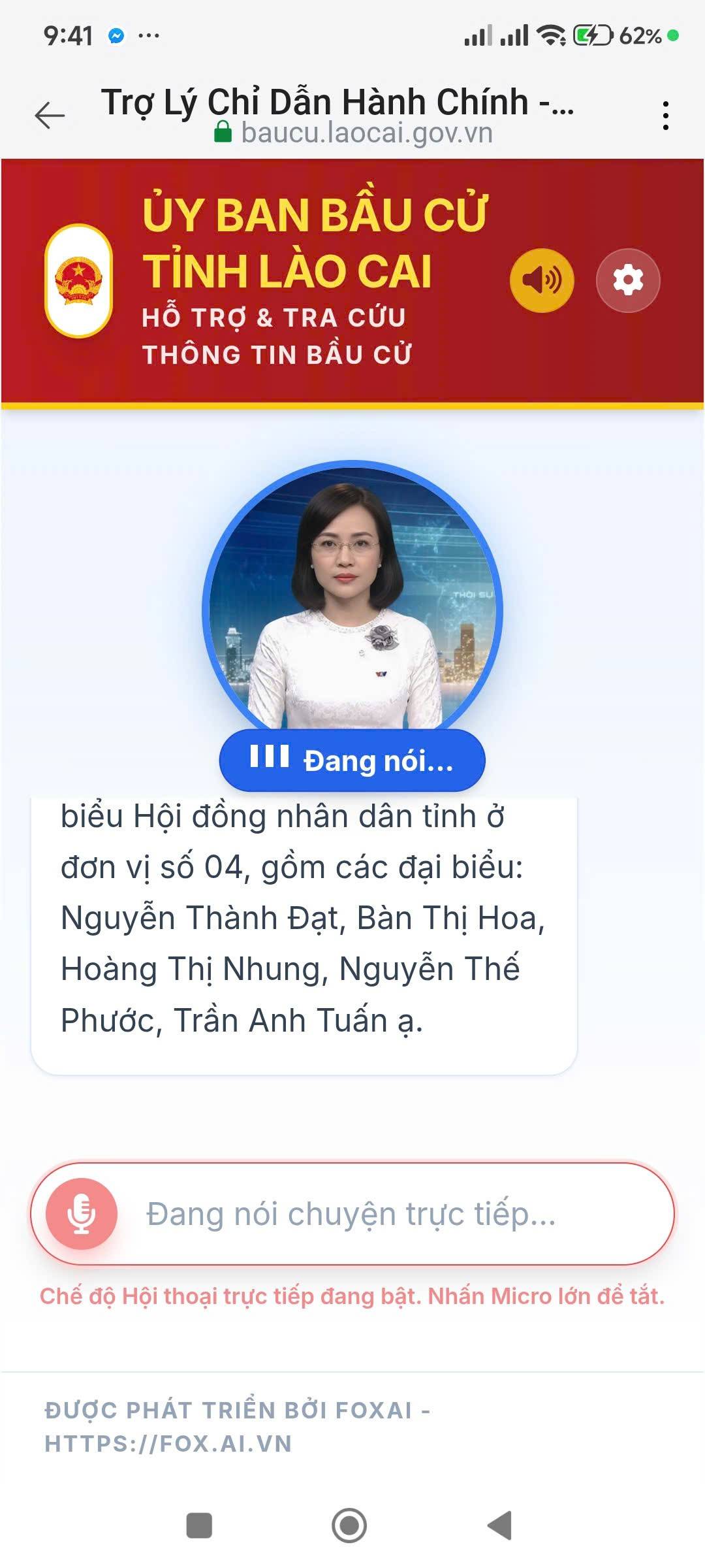 Lào Cai vận hành robot hỗ trợ, tra cứu thông tin bầu cử nhiệm kỳ 2026–2031