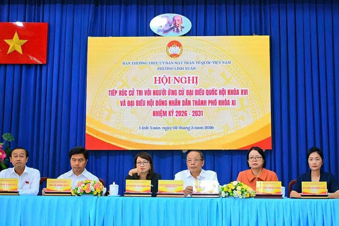 Cử tri phường Linh Xuân, Đông Hòa (TP. Hồ Chí Minh) gặp gỡ ứng cử viên đại biểu Quốc hội, đặt kỳ vọng cải cách thể chế – an sinh