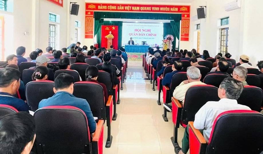 xã Đông Thành đã tổ chức Hội nghị Quân – Dân – Chính.